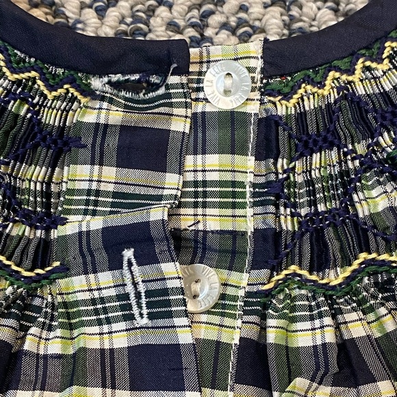 🎉 GUC! 🎉 Vive La Fete 12M Silk Plaid Short-Sleeve Dress - Picture 6 of 7